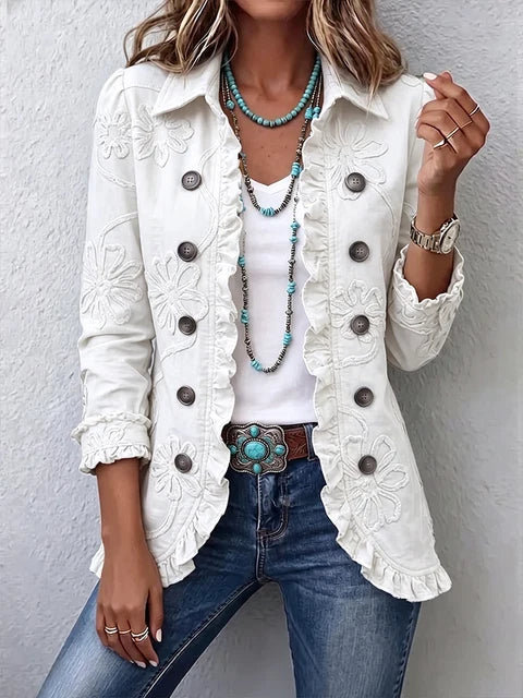 Sienna | Veste avec Volants et Boutons