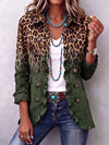 Rowena | Veste Blazer à Volants Léopard Ombre