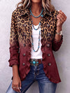 Talia | Veste Blazer à Volants Léopard Ombre