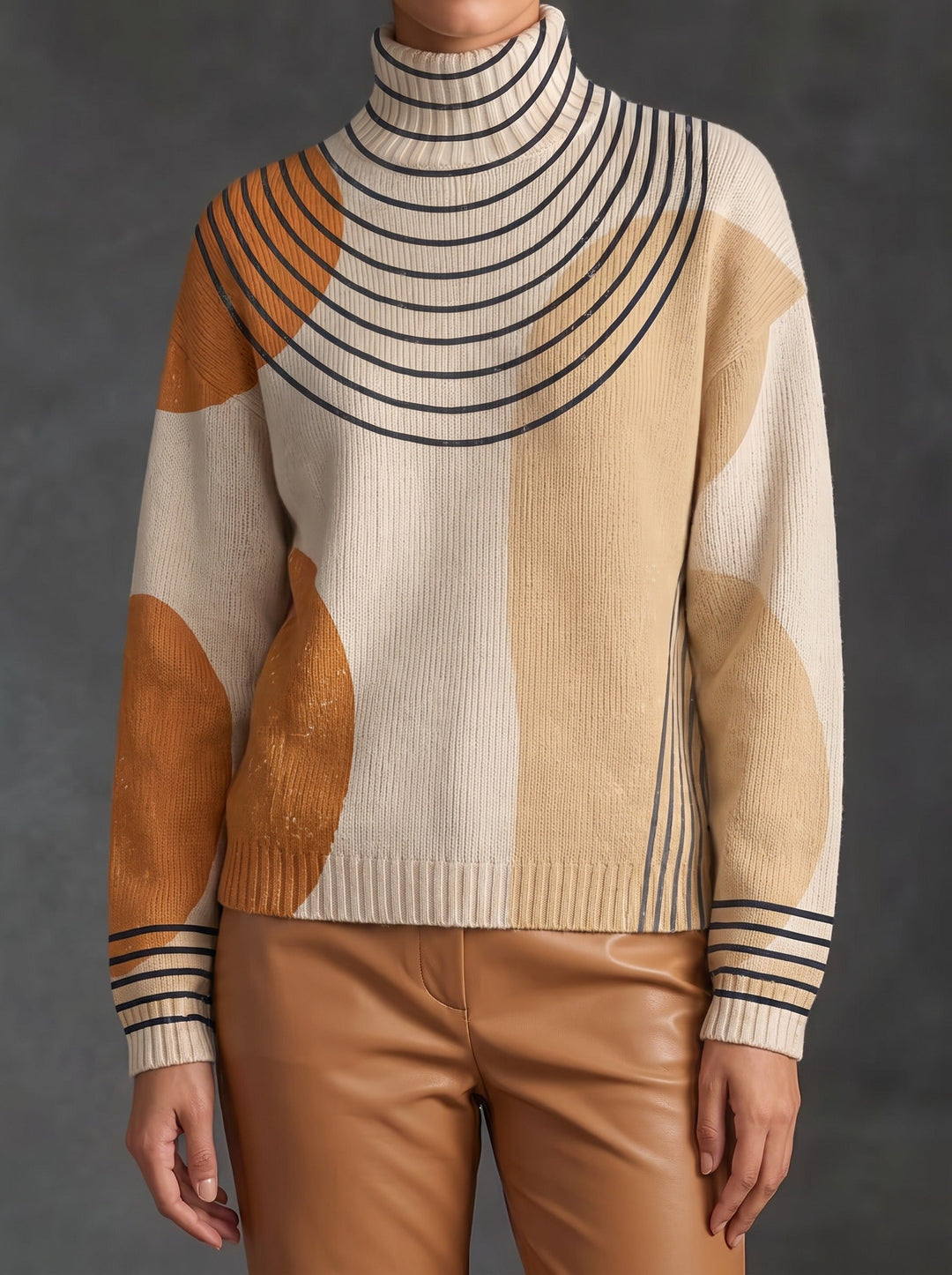 Perrine™ | Col Roulé Arc en Couleurs