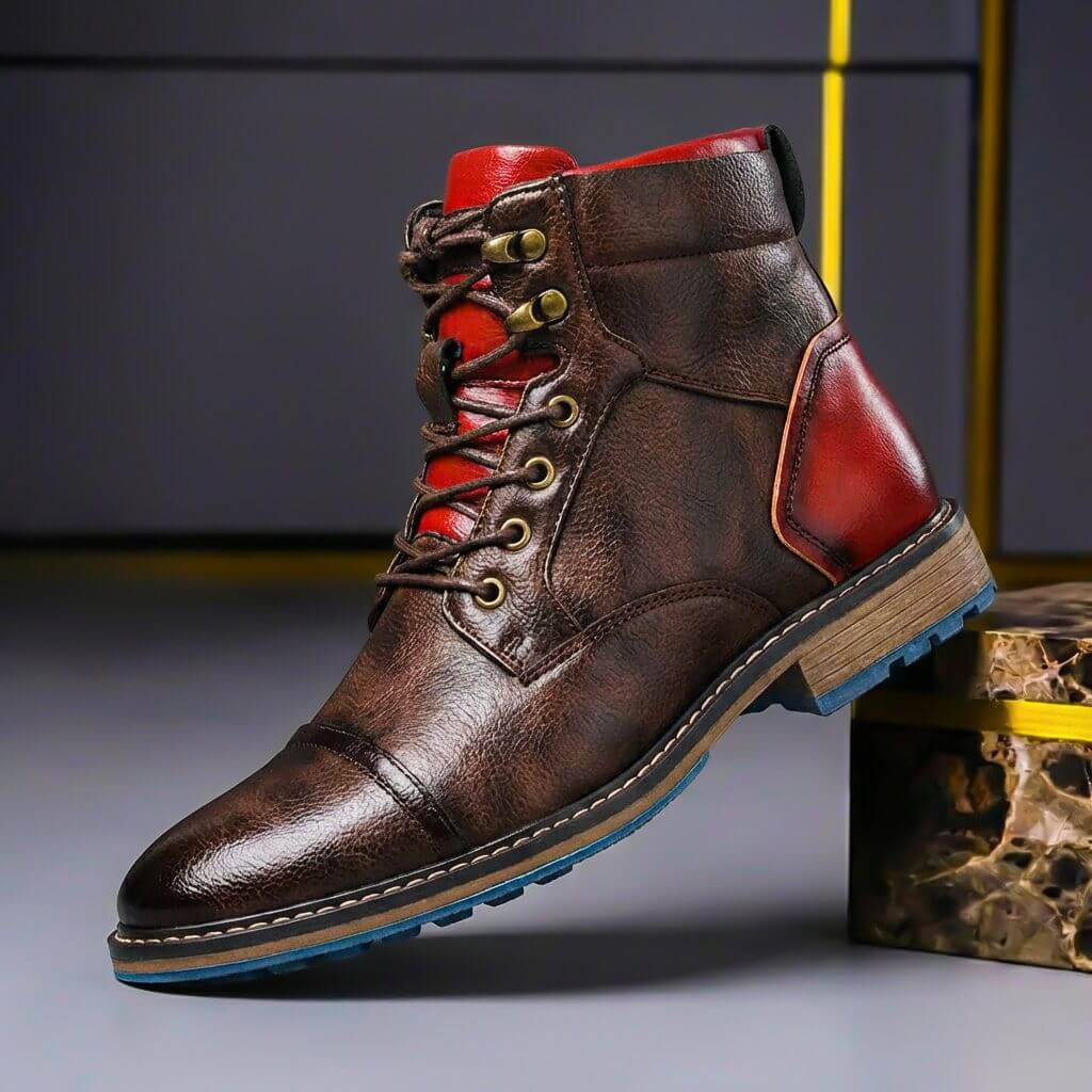 Bottes en Cuir Bicolores Jake