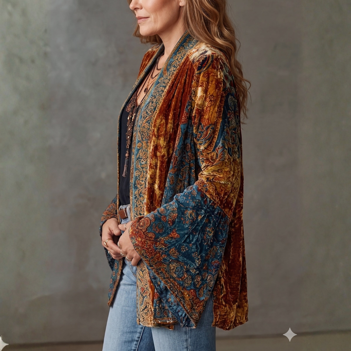 MOREAU LYON | VESTE BOHO EN VELOURS POUR FEMMES