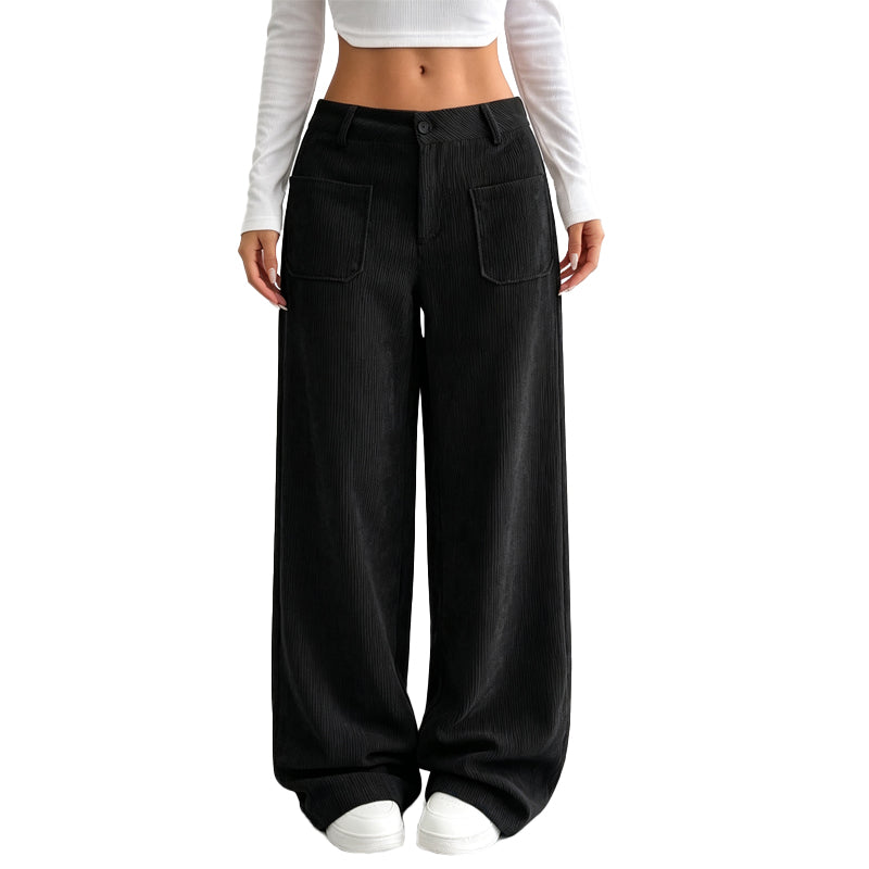 Léna | Pantalon extra-large en velours côtelé