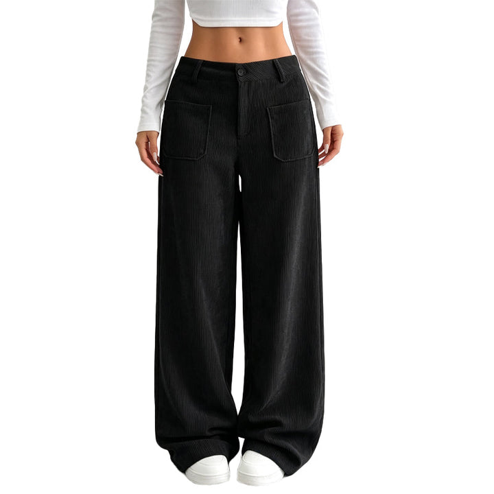 Léna | Pantalon extra-large en velours côtelé