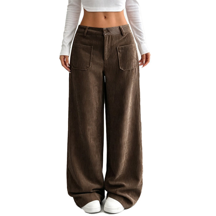Léna | Pantalon extra-large en velours côtelé