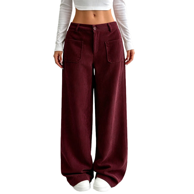 Léna | Pantalon extra-large en velours côtelé
