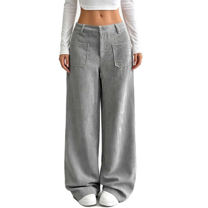 Léna | Pantalon extra-large en velours côtelé