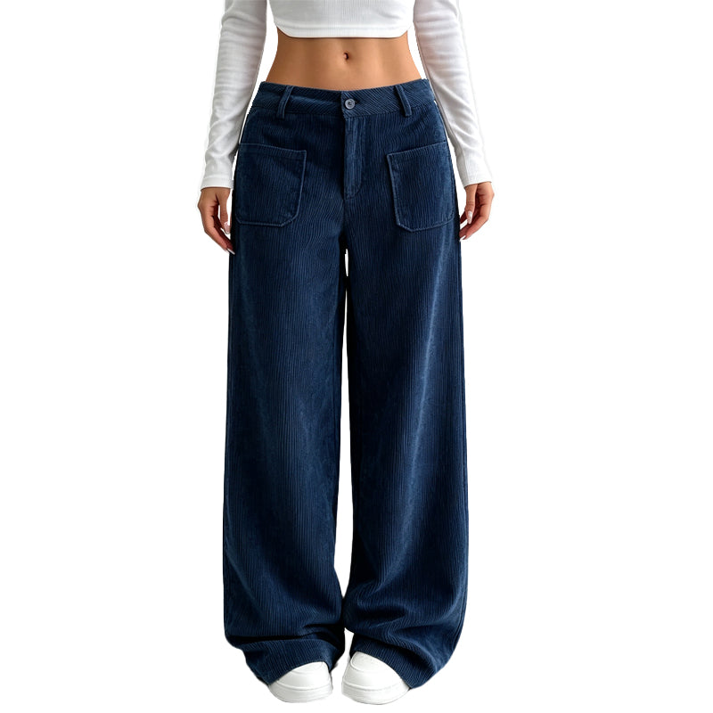 Léna | Pantalon extra-large en velours côtelé