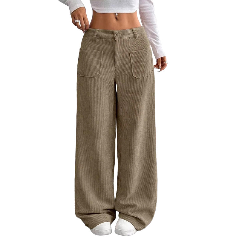 Léna | Pantalon extra-large en velours côtelé