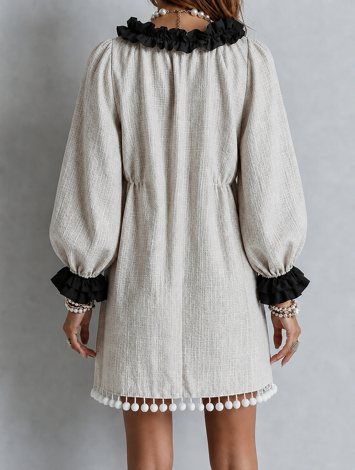 Anneliese | Mini Robe à Manches Volantes