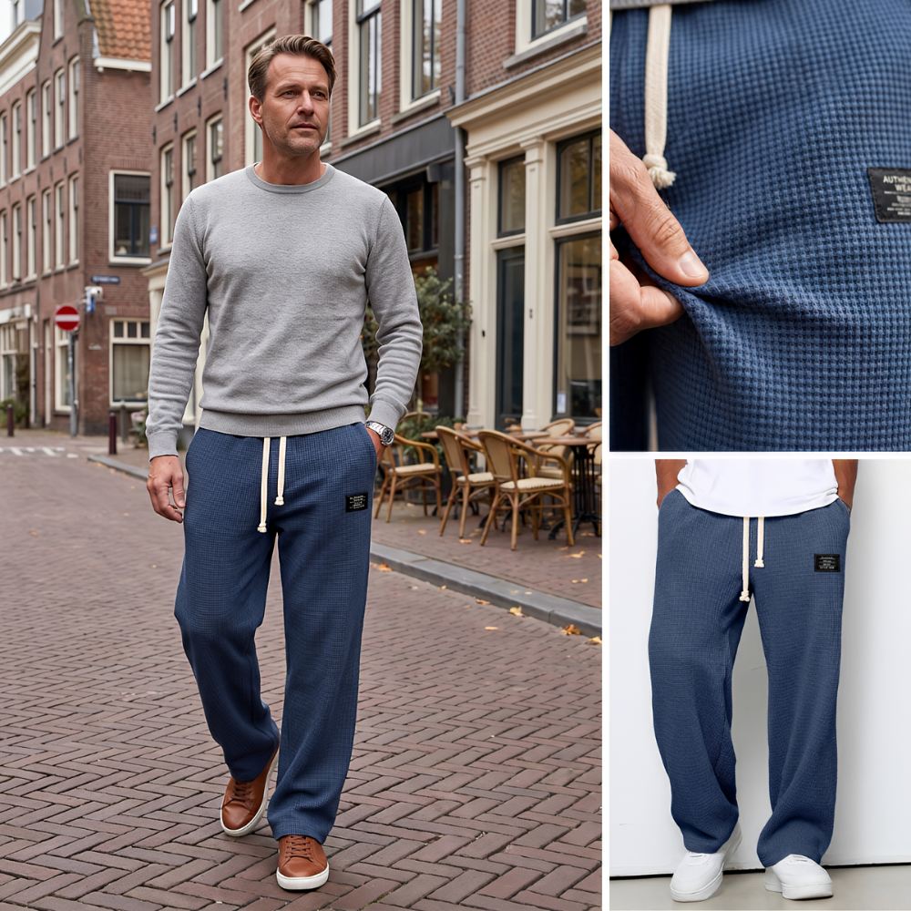 Pantalon Confortable pour Hommes avec Coupe Ample et Taille Ajustable