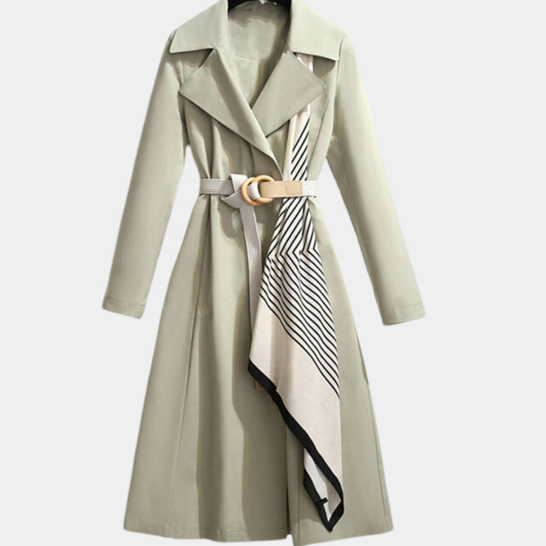 Clarice | Manteau Trench Midi Classique Ceinturé