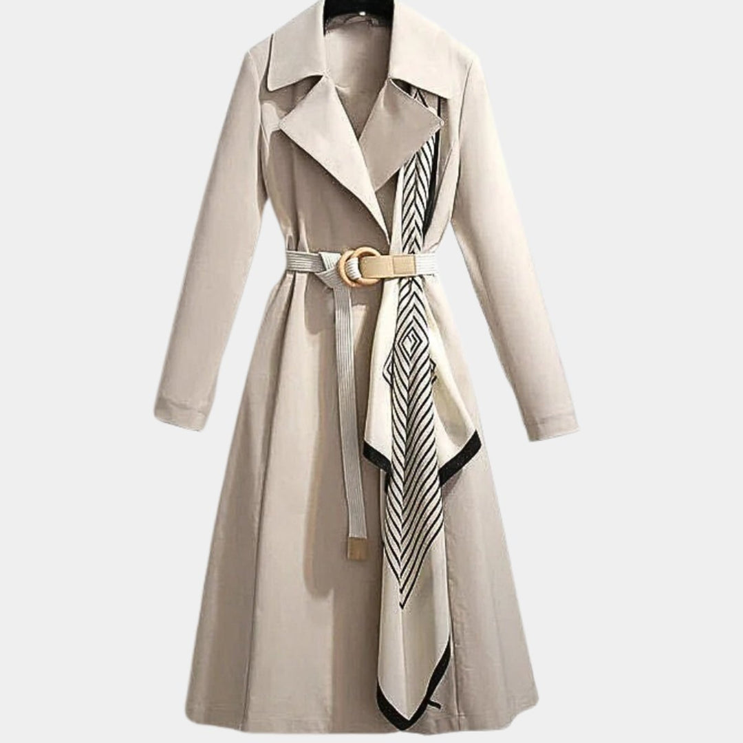Clarice | Manteau Trench Midi Classique Ceinturé