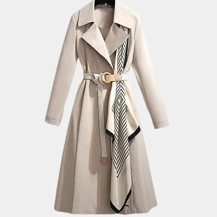 Clarice | Manteau Trench Midi Classique Ceinturé