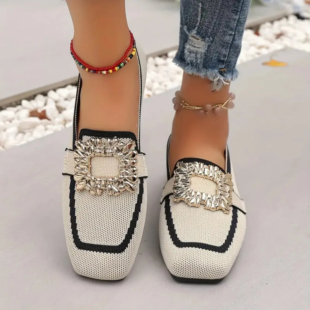 Mules Maille Boucle Ornée Manon