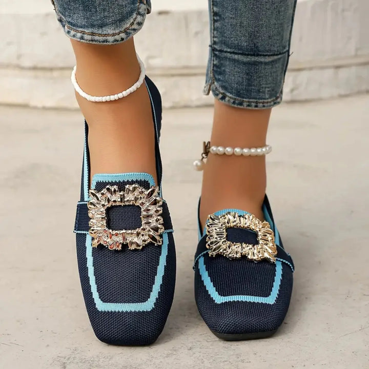 Mules Maille Boucle Ornée Manon