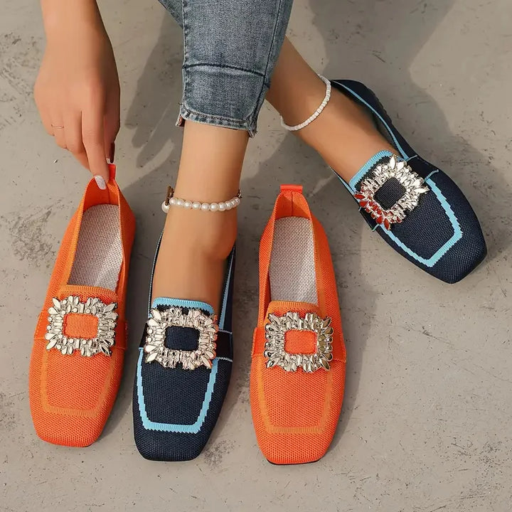 Mules Maille Boucle Ornée Manon