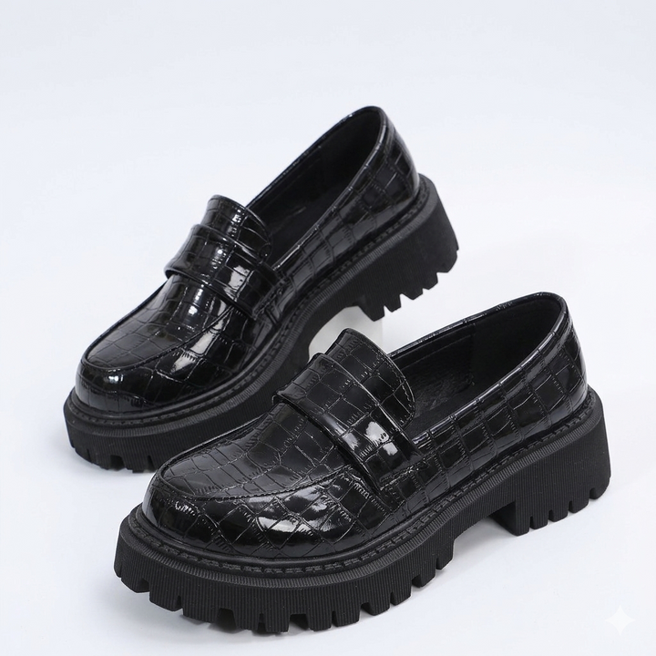 Mocassins Vernis Semelle Crantée Florence