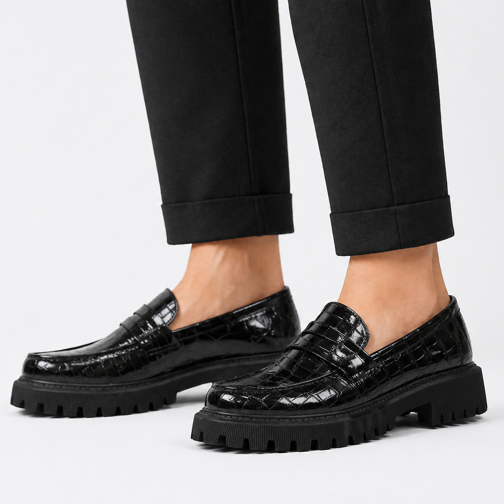 Mocassins Vernis Semelle Crantée Florence