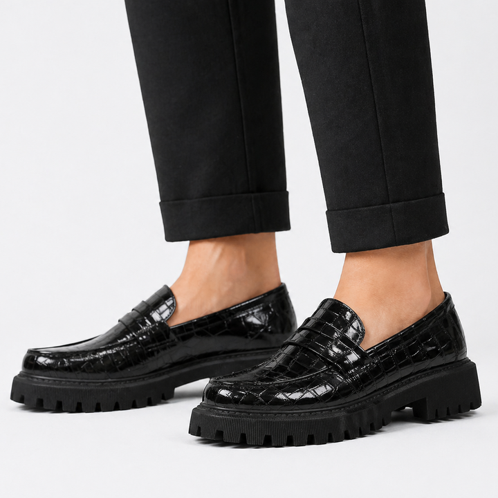 Mocassins Vernis Semelle Crantée Florence