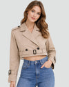 Juliana | Manteau Trench Court avec Ceinture