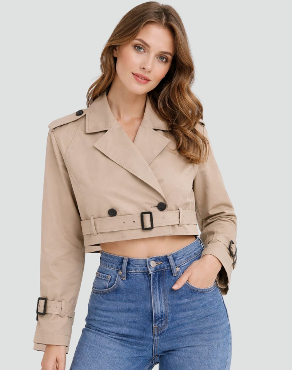 Juliana | Manteau Trench Court avec Ceinture
