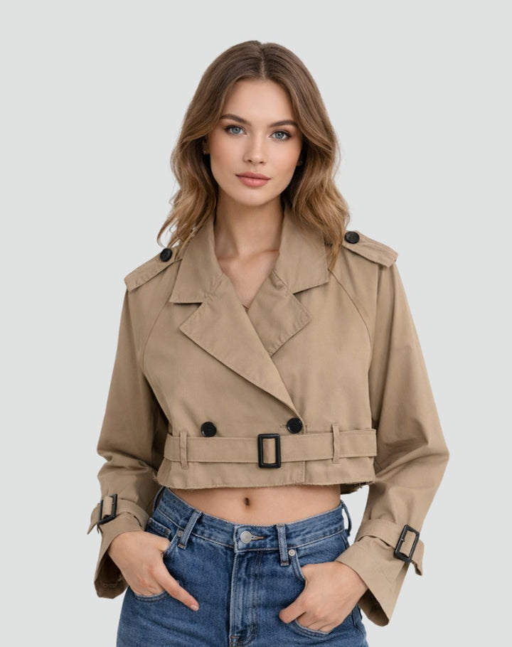 Juliana | Manteau Trench Court avec Ceinture