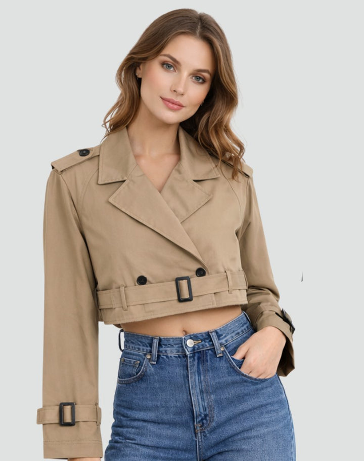 Juliana | Manteau Trench Court avec Ceinture