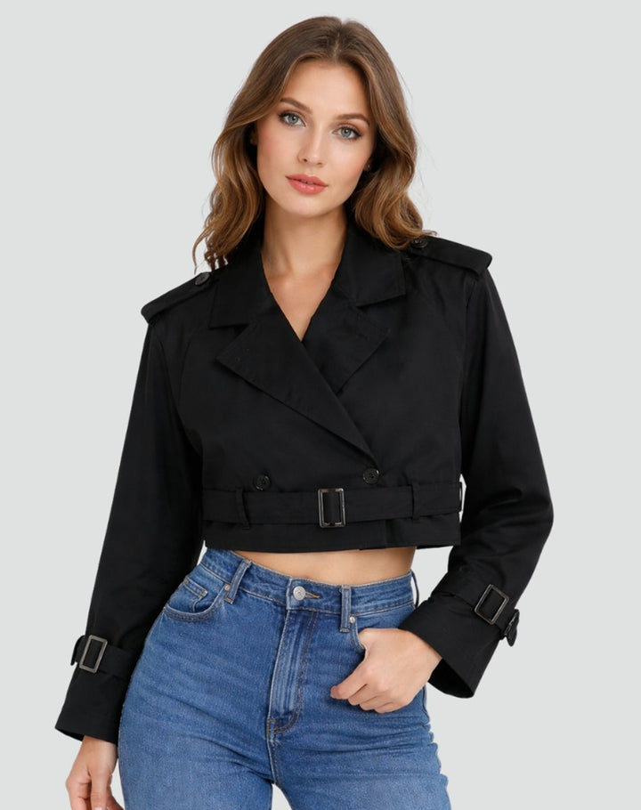 Juliana | Manteau Trench Court avec Ceinture