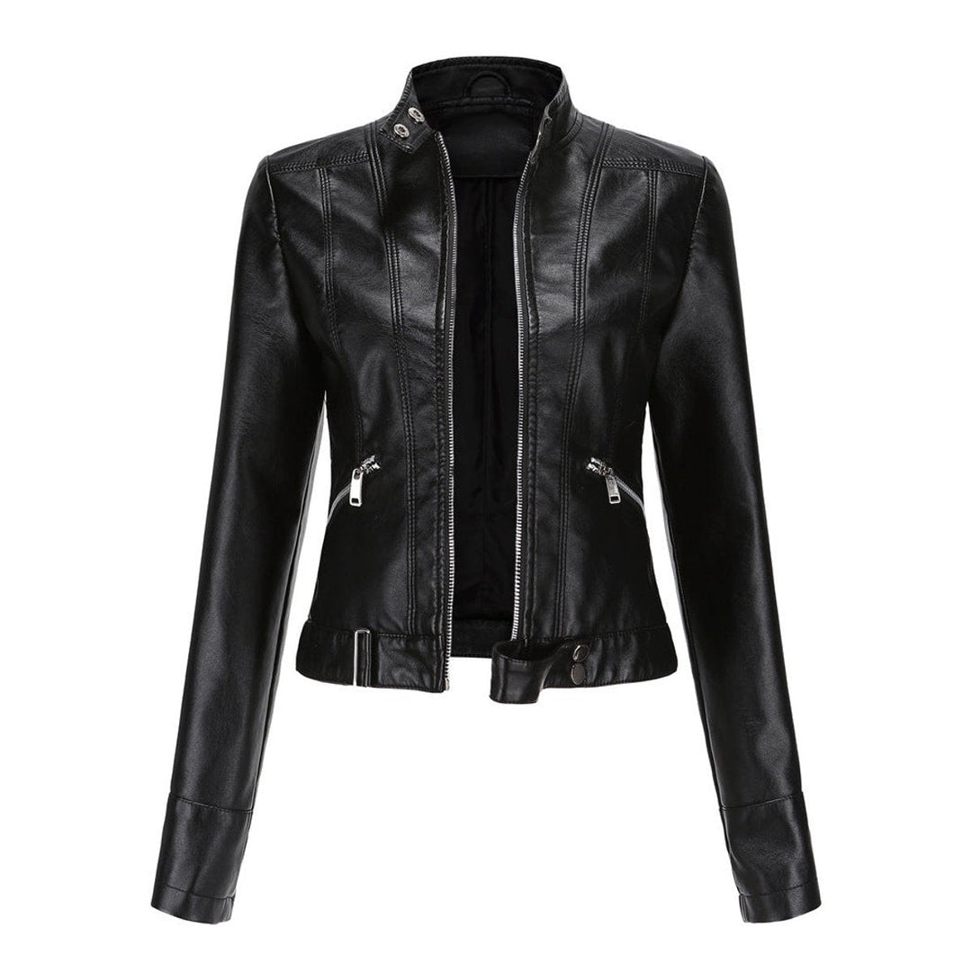 Linnea | Veste Moto à Col Montant Crop