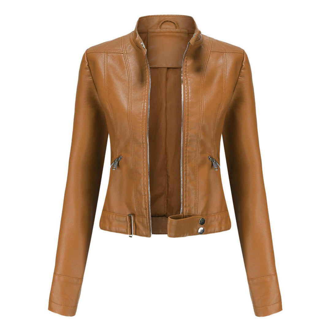 Linnea | Veste Moto à Col Montant Crop