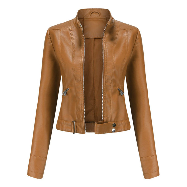 Linnea | Veste Moto à Col Montant Crop