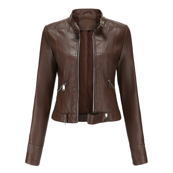 Linnea | Veste Moto à Col Montant Crop