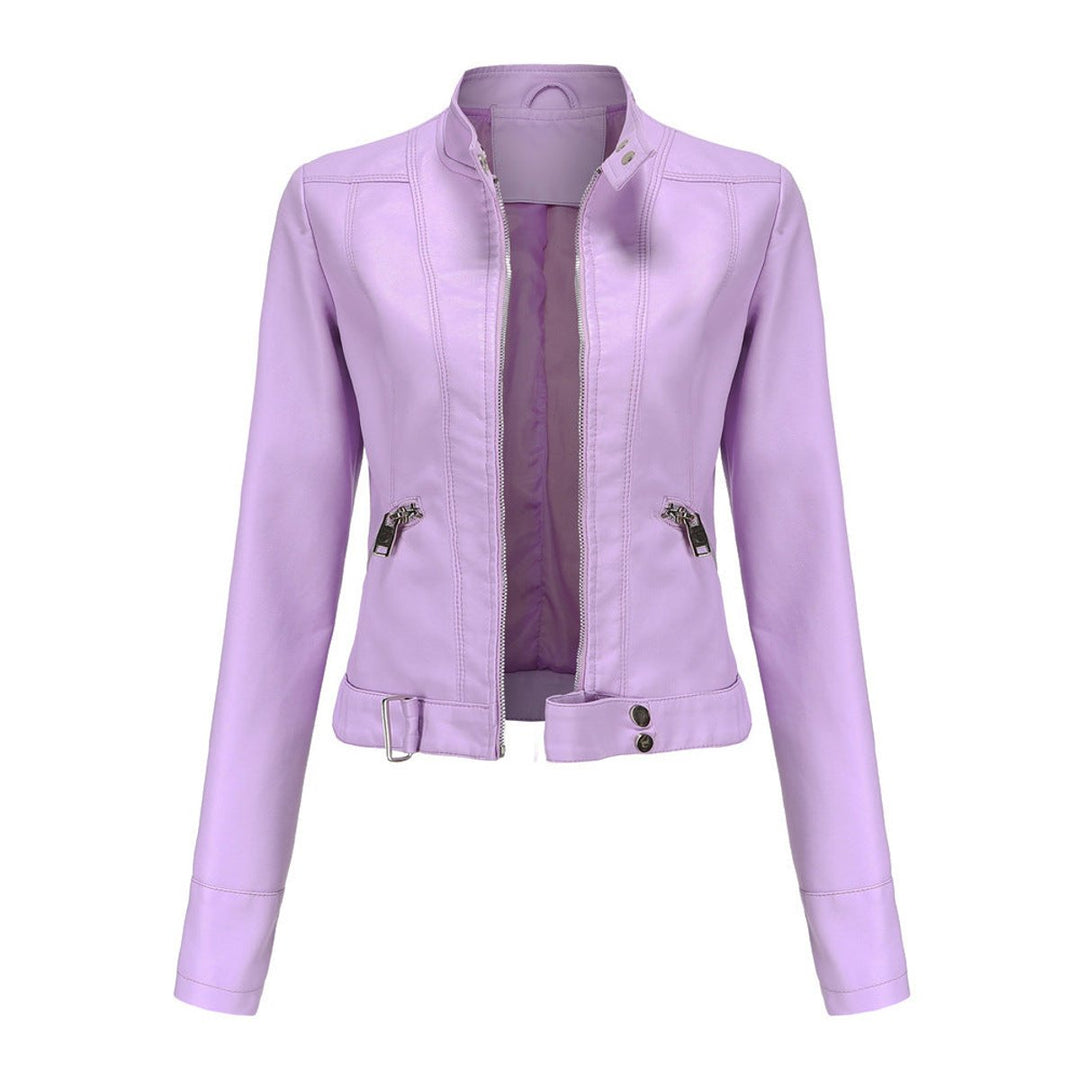 Linnea | Veste Moto à Col Montant Crop