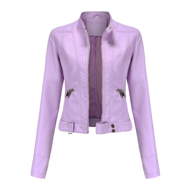 Linnea | Veste Moto à Col Montant Crop