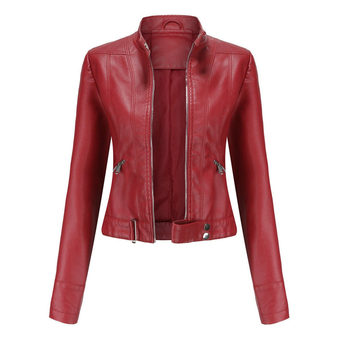 Linnea | Veste Moto à Col Montant Crop