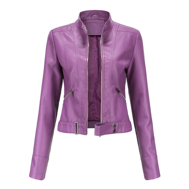 Linnea | Veste Moto à Col Montant Crop