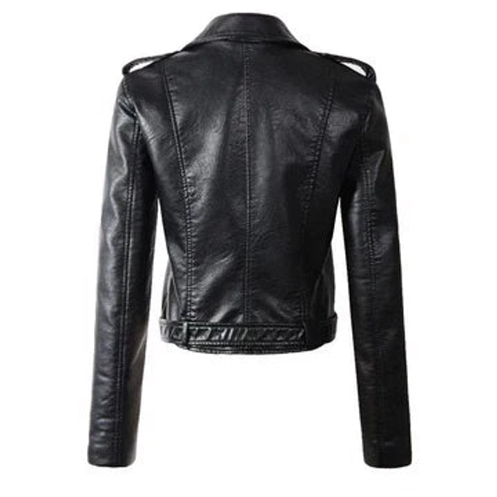 Rachel | Veste de moto ceinturée courte