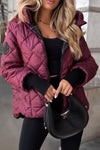 Marina | Veste à capuche zippée matelassée en diamant