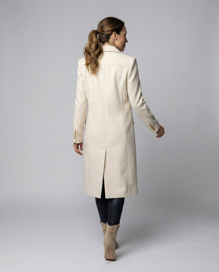 Emeline | Manteau Long à Double Boutonnage