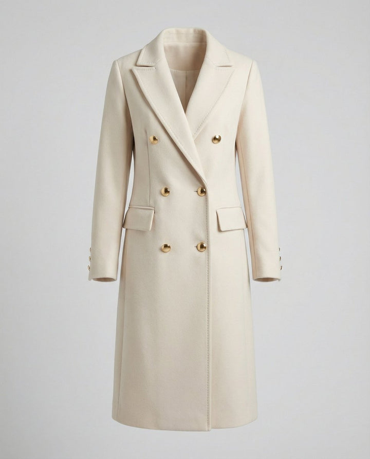 Emeline | Manteau Long à Double Boutonnage