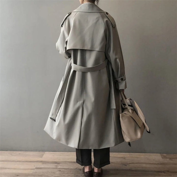 Katherine | Manteau Trench Long à Double Boutonnage avec Ceinture