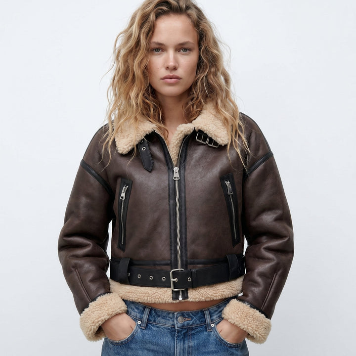 Verena | Veste Bomber Aviateur Courte