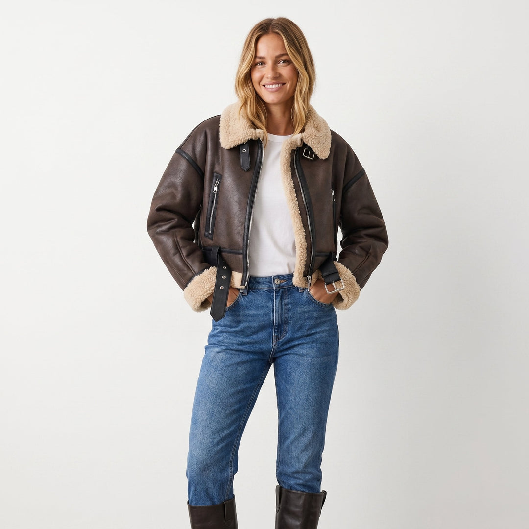 Verena | Veste Bomber Aviateur Courte