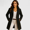 Blanche | Manteau Long Ajusté à Revers