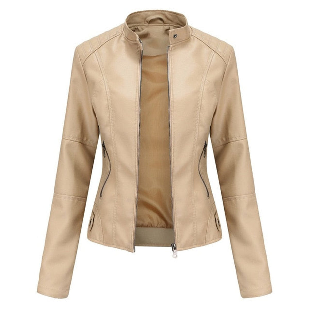 Helen | Veste de Moto à Col Montant Épuré