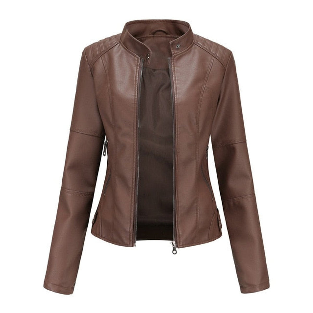 Helen | Veste de Moto à Col Montant Épuré