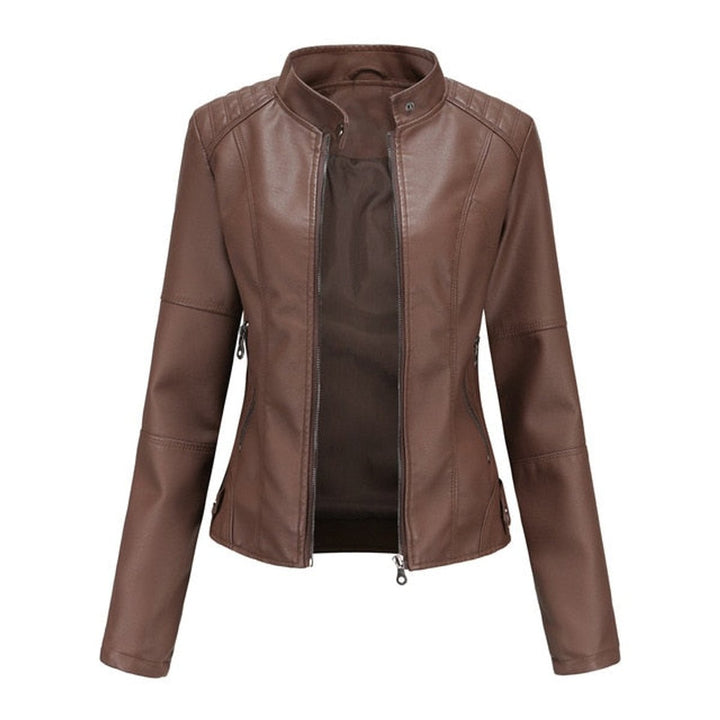 Helen | Veste de Moto à Col Montant Épuré