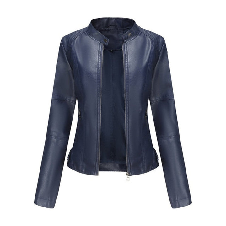 Helen | Veste de Moto à Col Montant Épuré