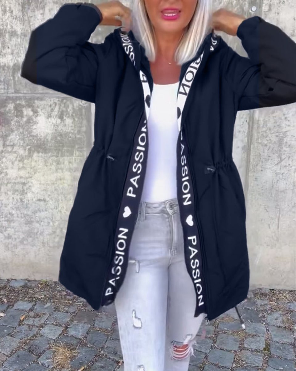 Camila | Parka Midi à Capuche avec Cordon de Serrage